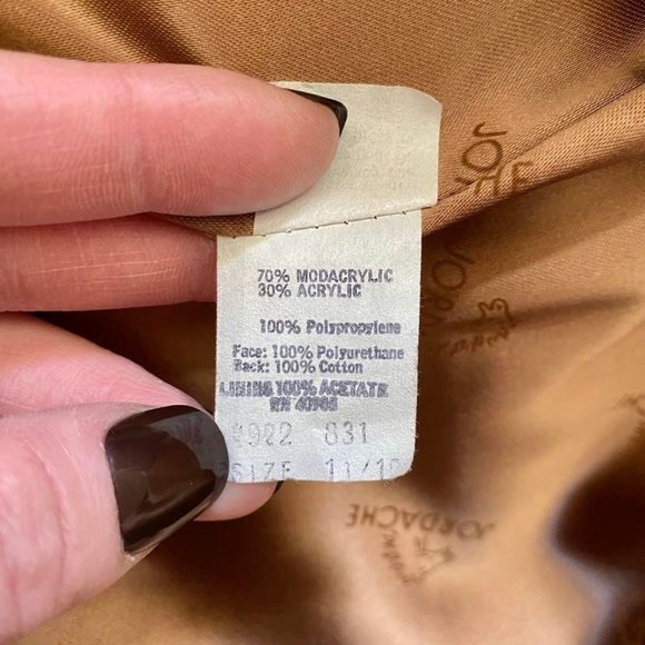 Vintage 1980 Jordache Faux Fur Coat Ombre USA size 11/12 - Picture 10 of 13